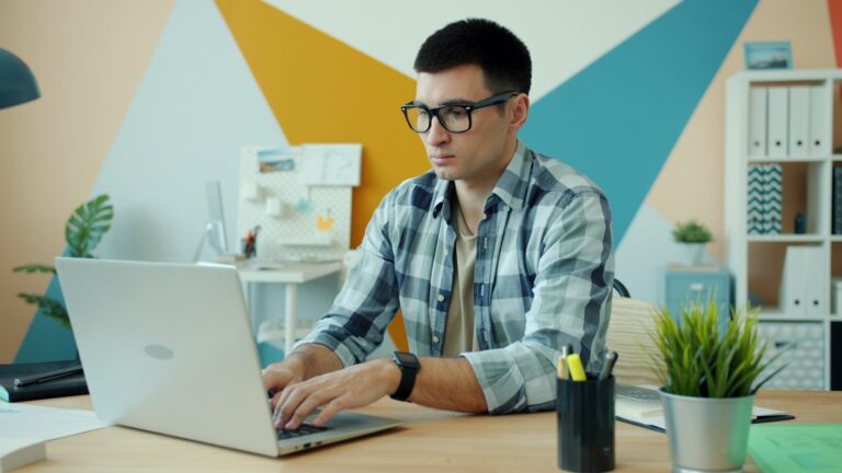 Student laptop studying