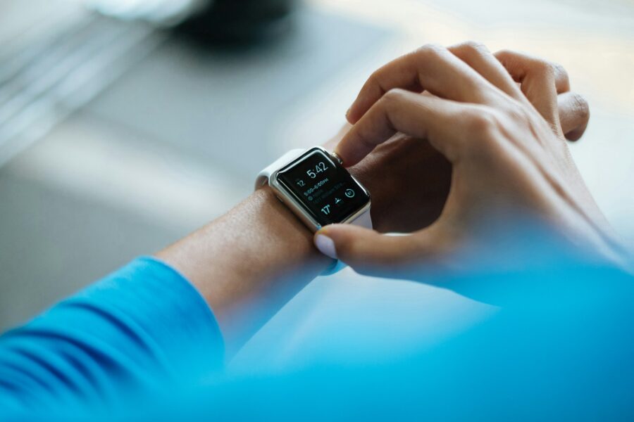 Person adjusting fitness