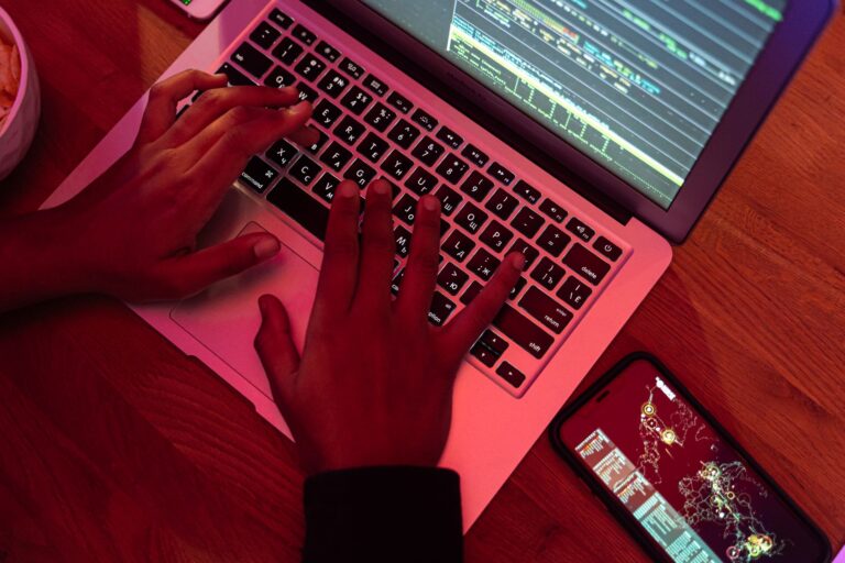 Person using laptop