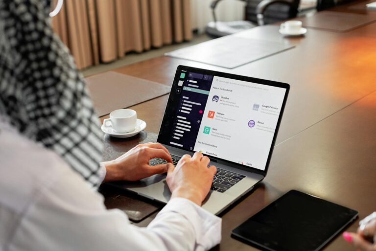 Person using laptop