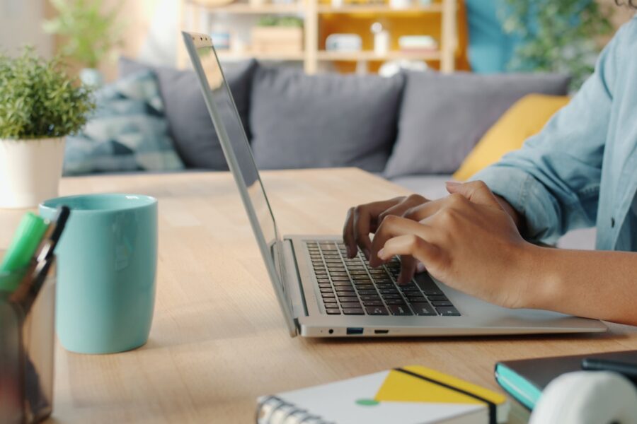 Person using laptop