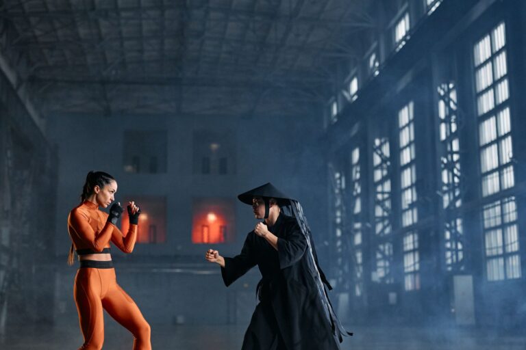 Player fighting enemies