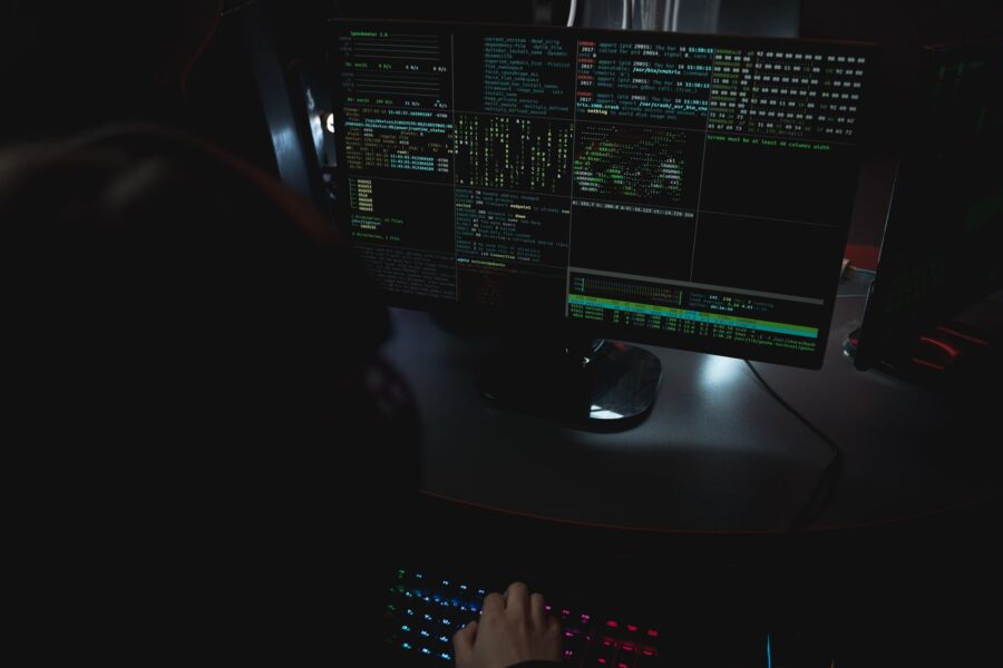 Cybersecurity dashboard dark