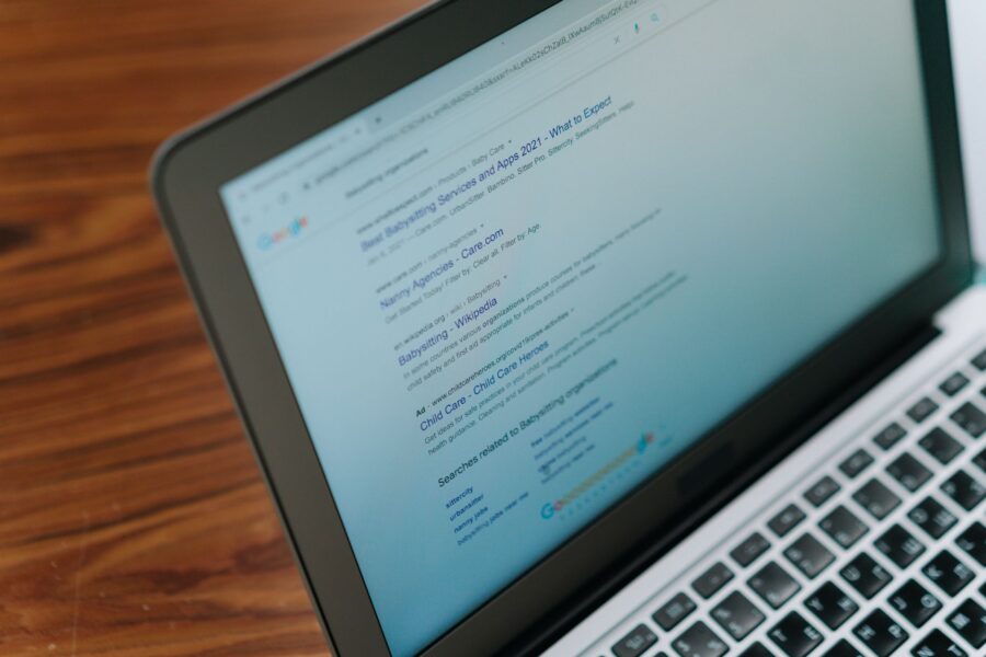 Laptop screen search