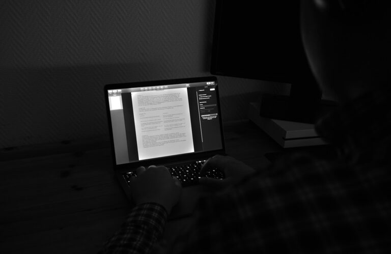 Student editing essay
