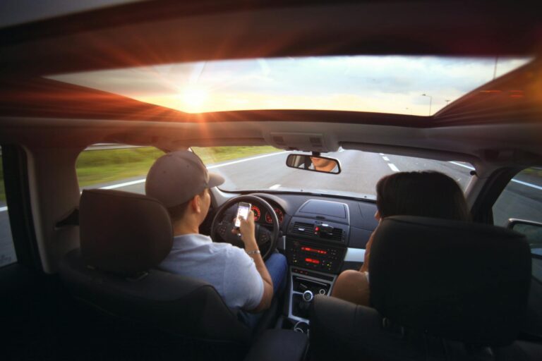Driver using phone