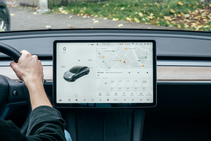 Modern car dashboard