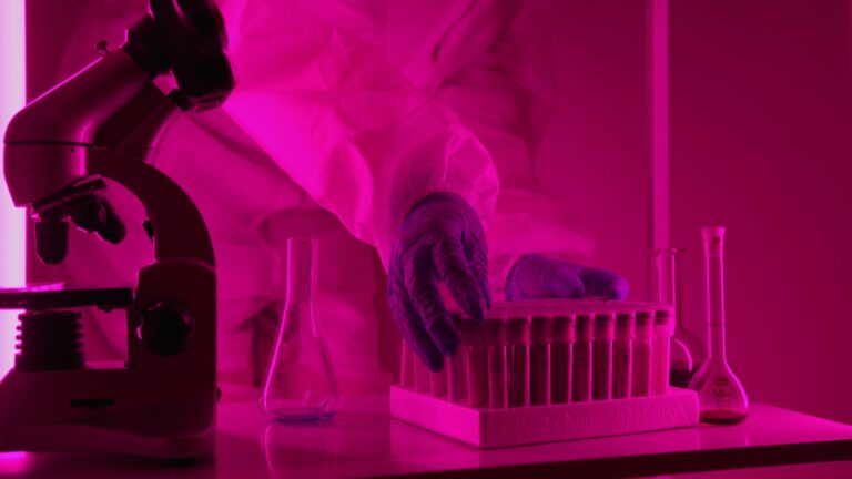 Laboratory scientist holding