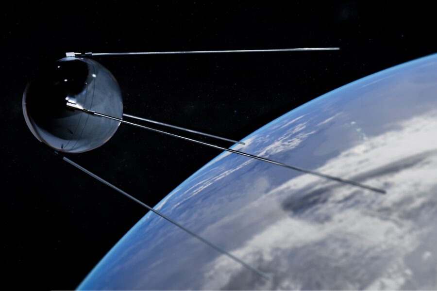 Satellite constellation night