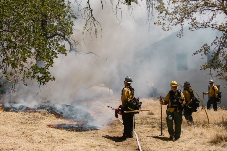 Firefighters wildfire smoke