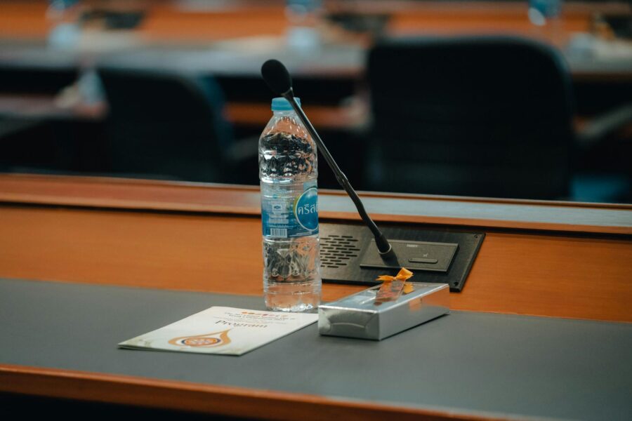 Laptop meeting table