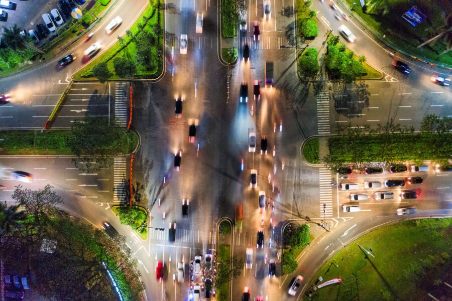 City intersection smart