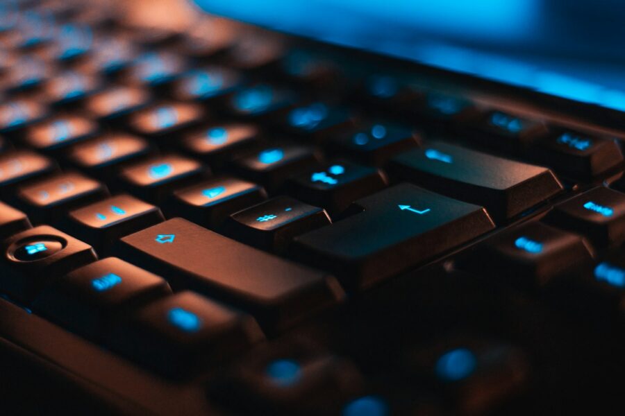 Mechanical keyboard closeup