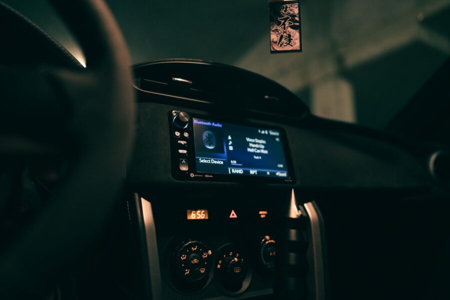Car interior dashboard