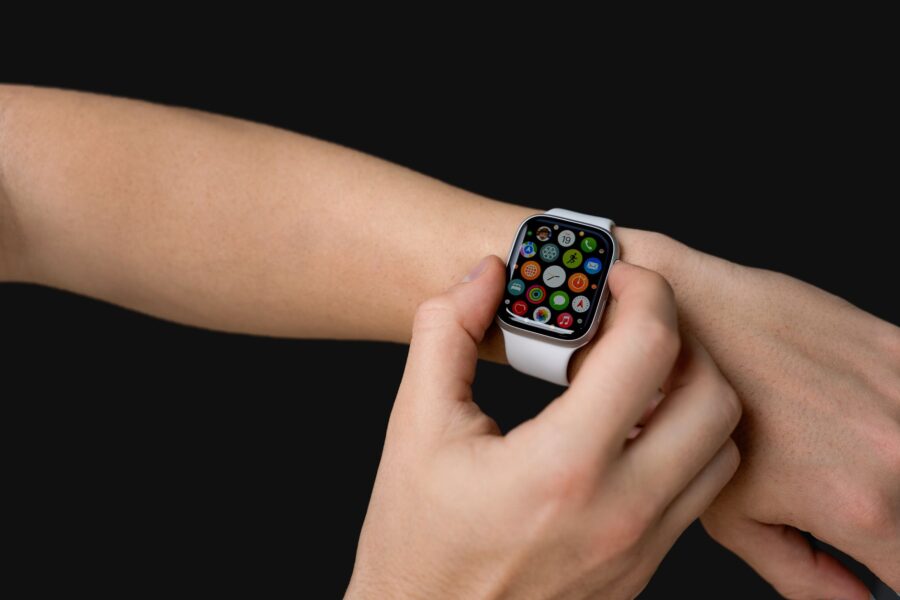 Smartwatch hand closeup