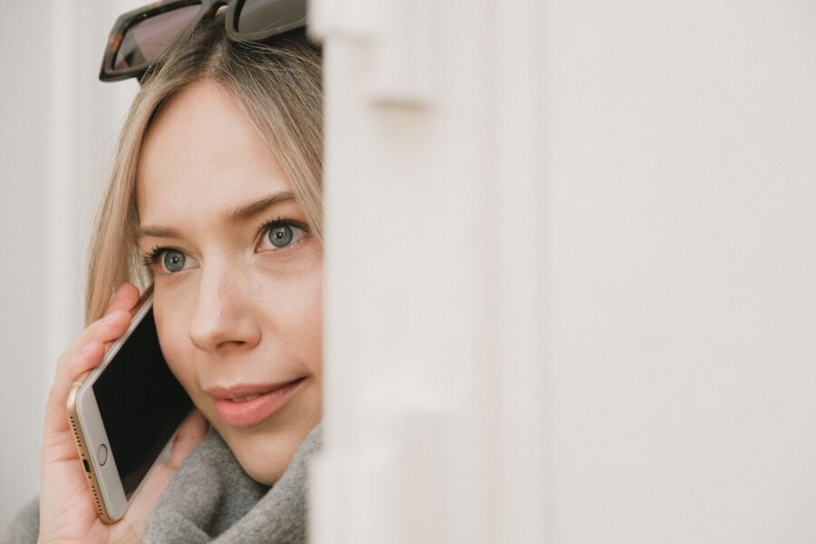 Woman portrait smartphone