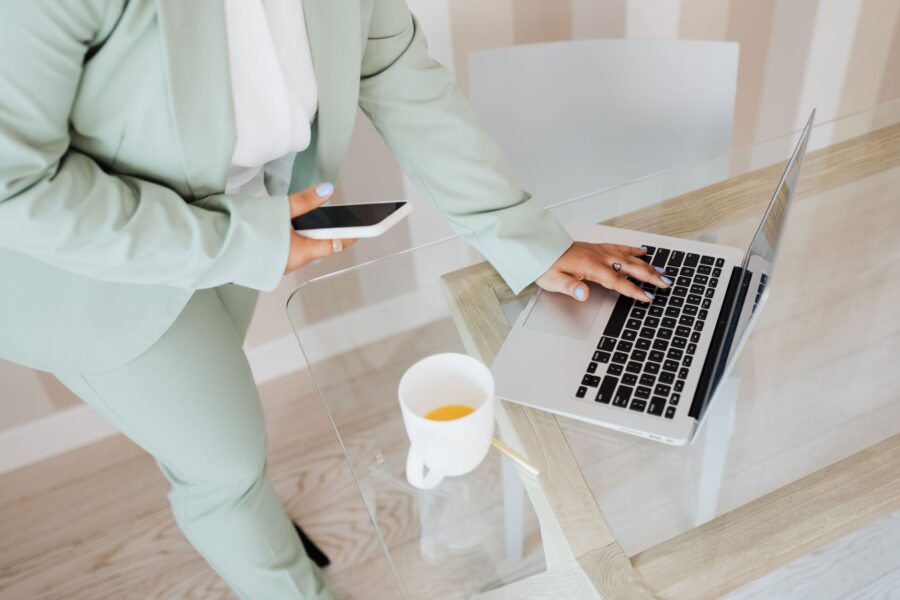 Person using laptop