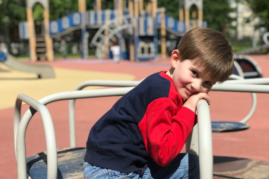 Child wearing fitness