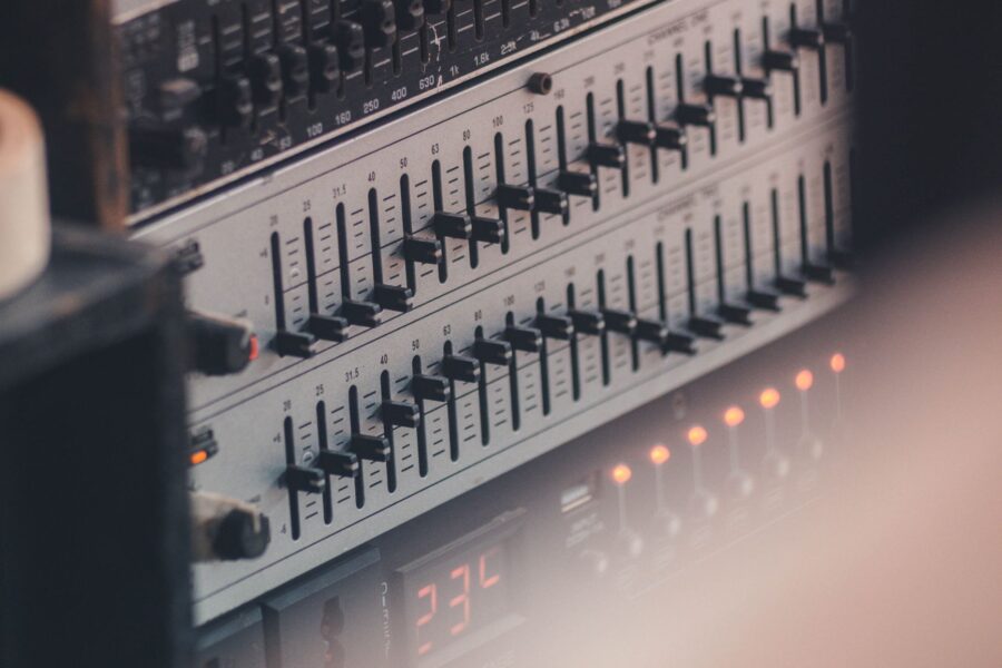 Audio equalizer sliders