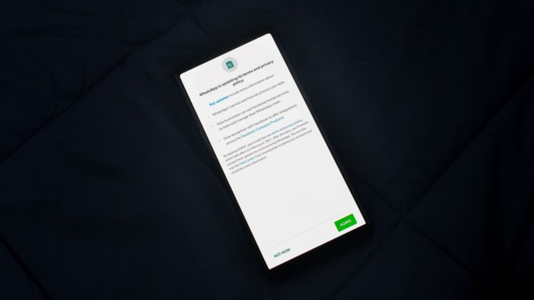 Smartphone settings screen