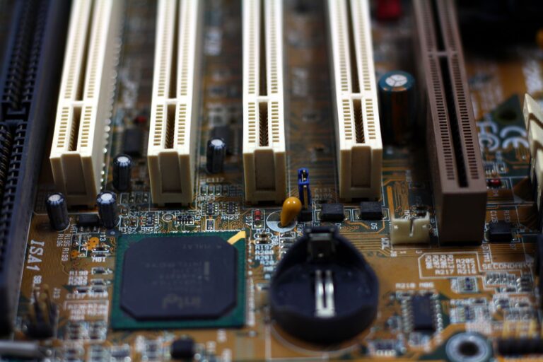 Motherboard closeup ram