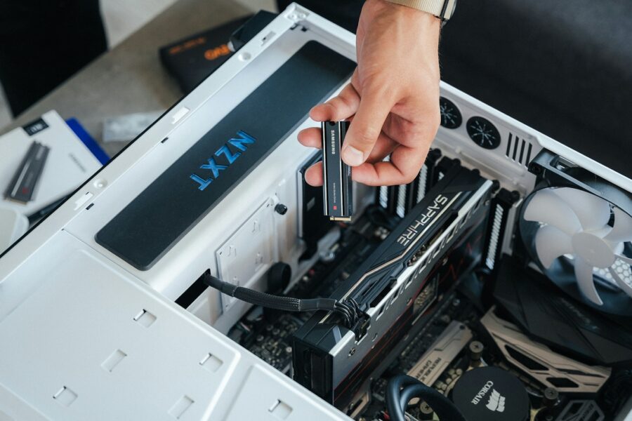 Open desktop case