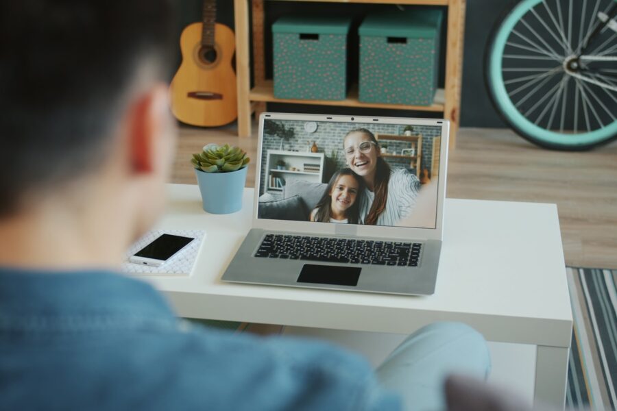 Laptop user video