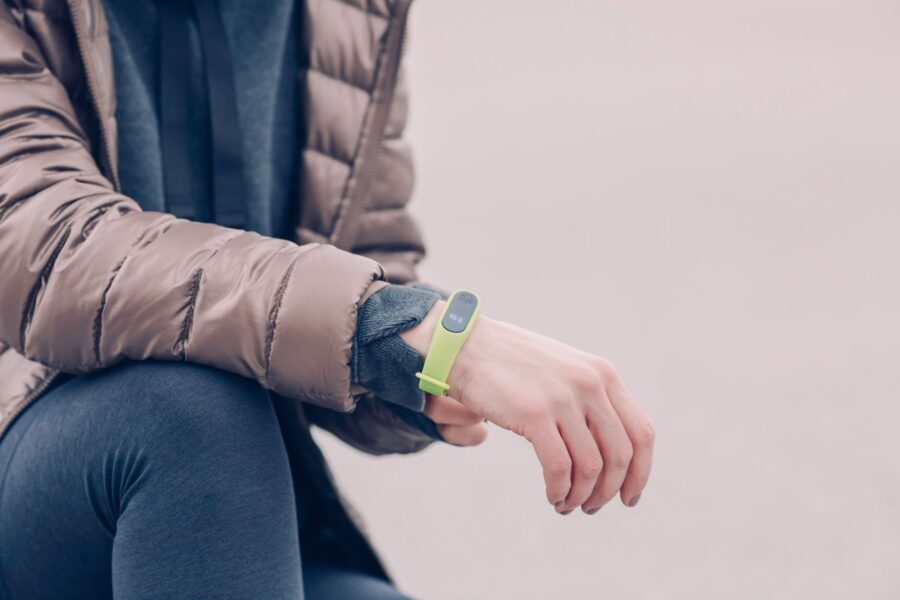 Person comparing smartwatch