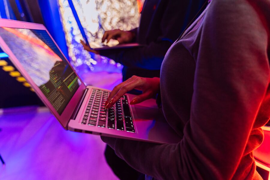 Person using laptop