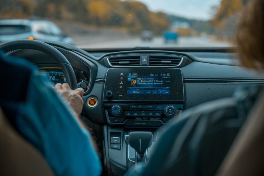 Modern car dashboard
