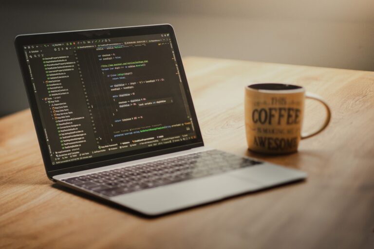 Hands typing code