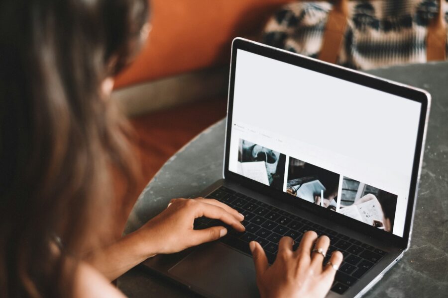 Person using laptop