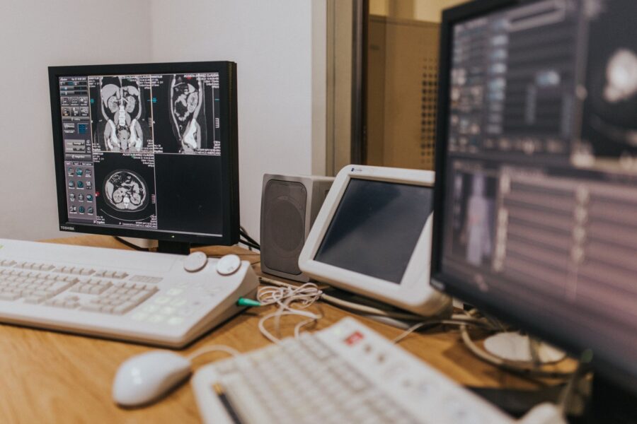 Radiologist computer screen