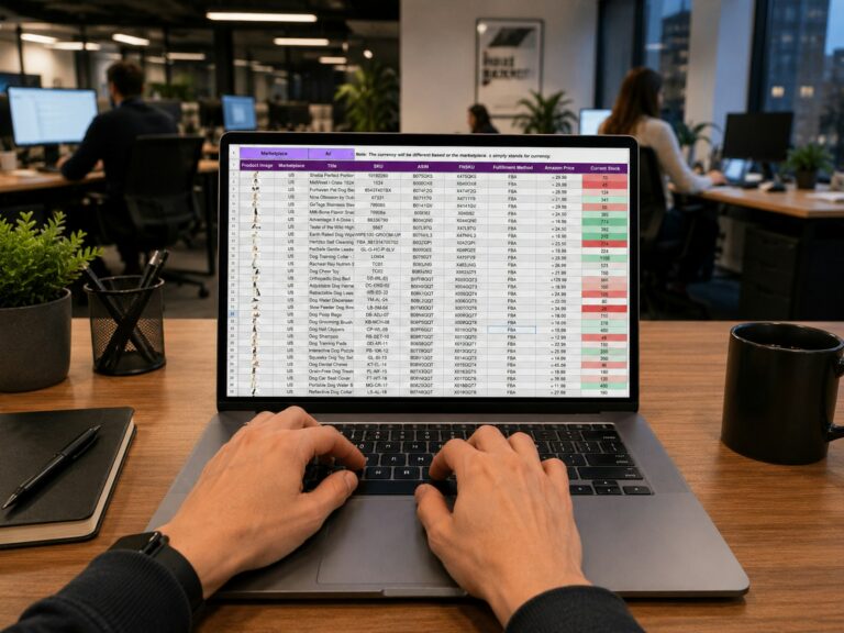 Person working spreadsheet