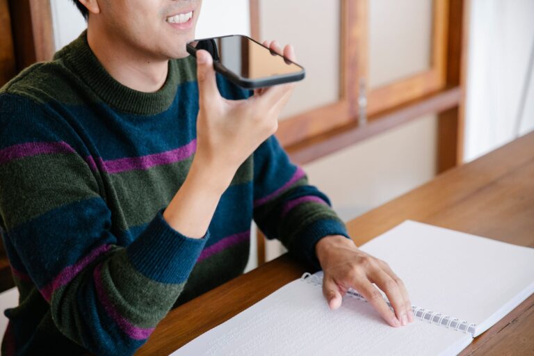 Person using voice
