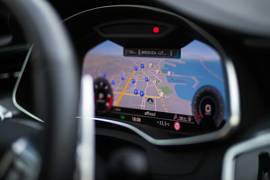 Modern car dashboard