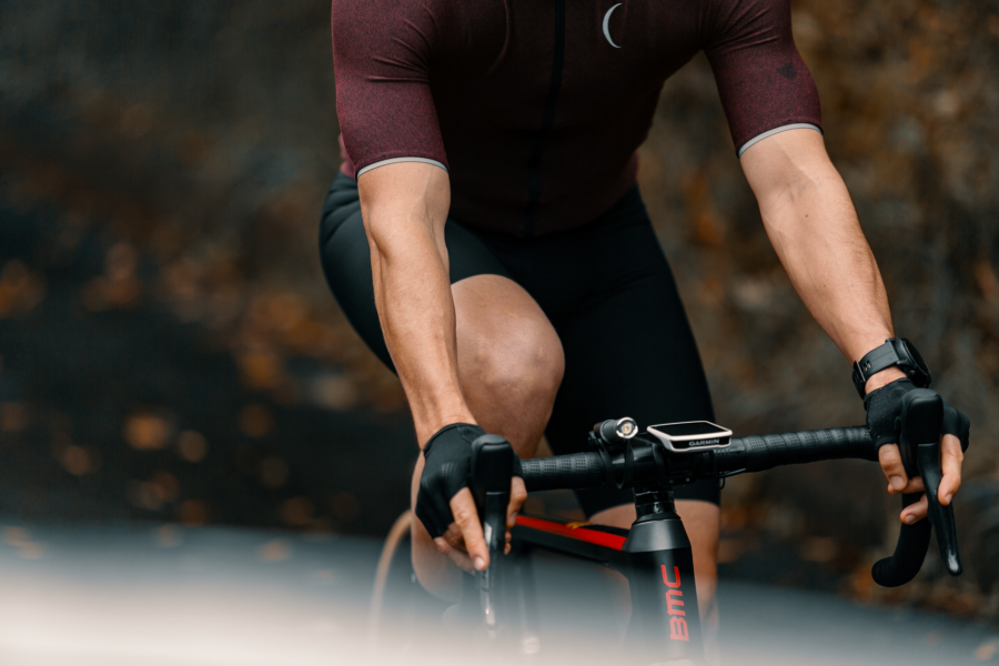 Cyclist road bike