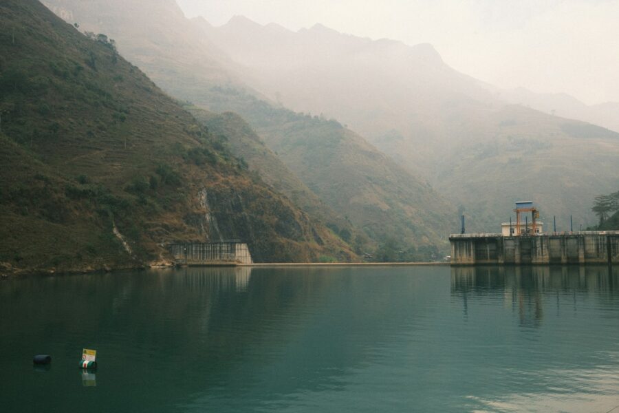 Floating solar panels
