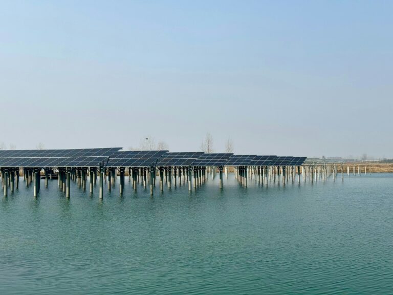 Floating solar farm