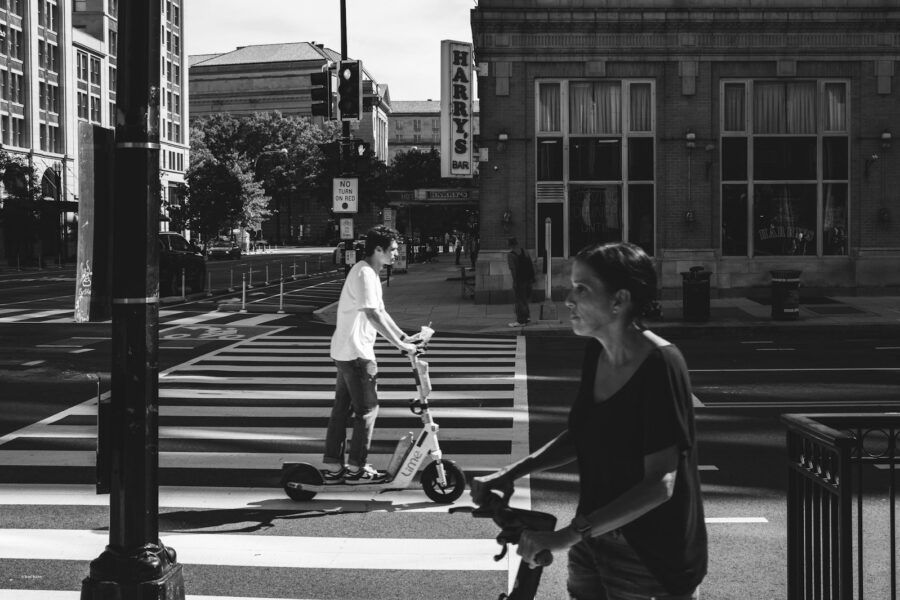 Electric scooters sidewalk