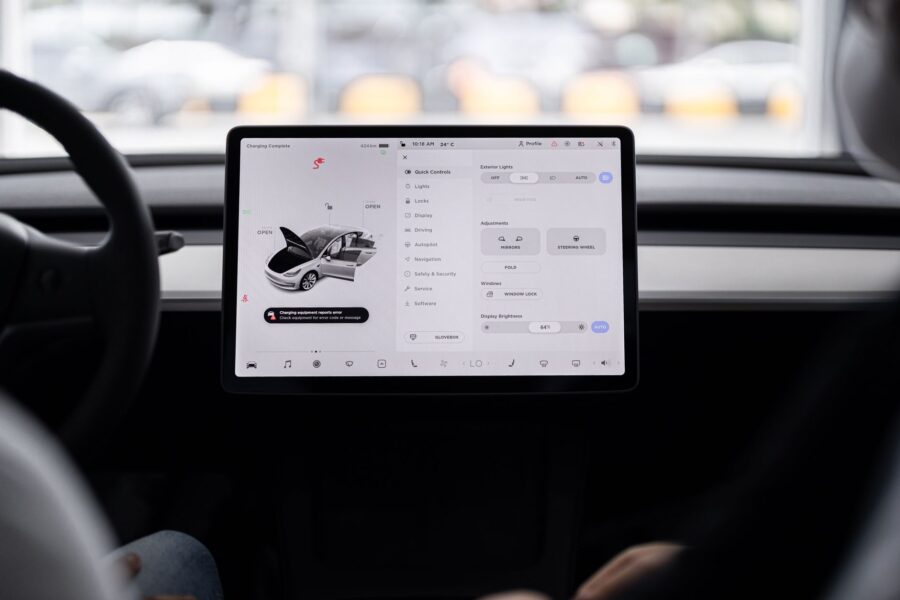 Modern car dashboard