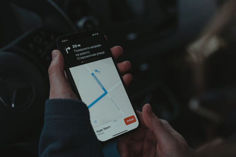 Driver using carplay