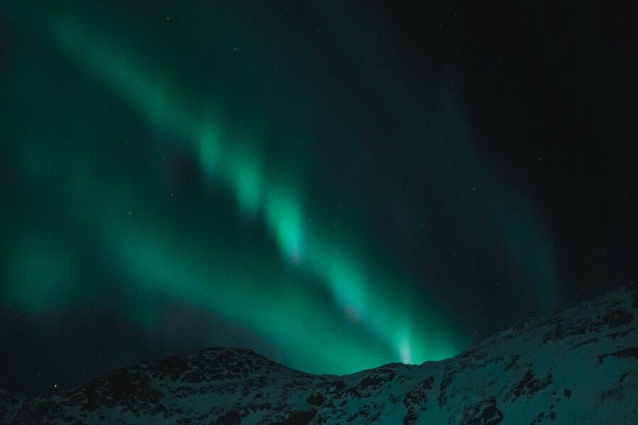 Aurora borealis night