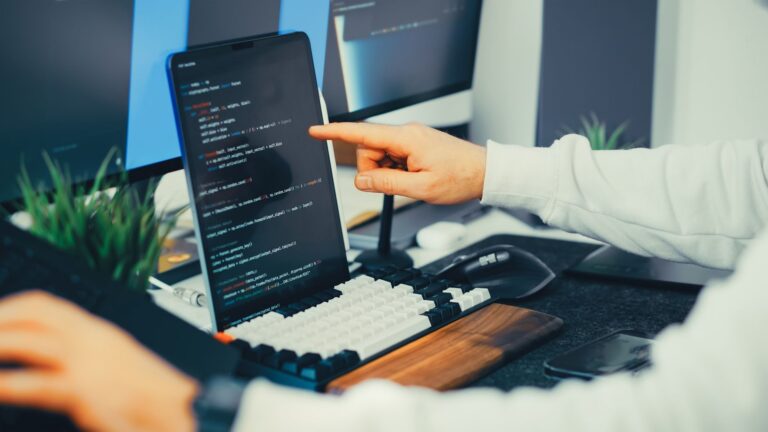 Person testing chatbot