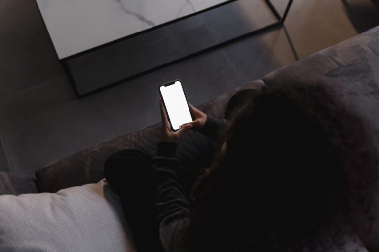 Person using mobile