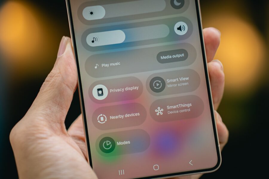 Smartphone settings screen