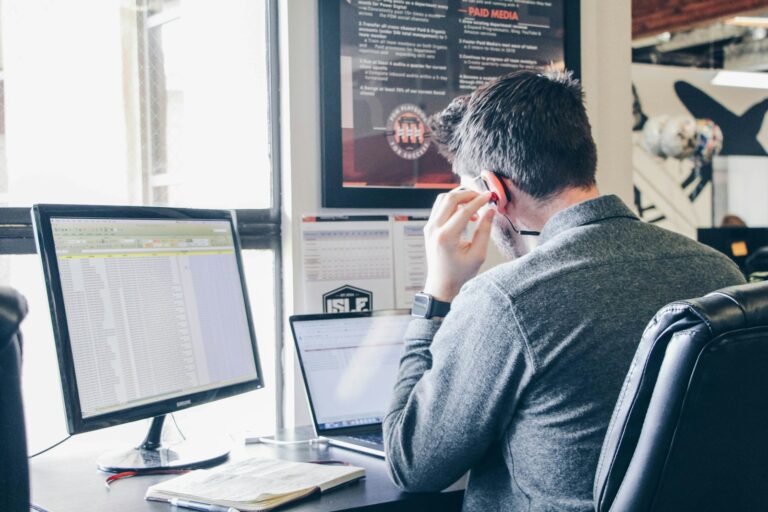 Office worker using
