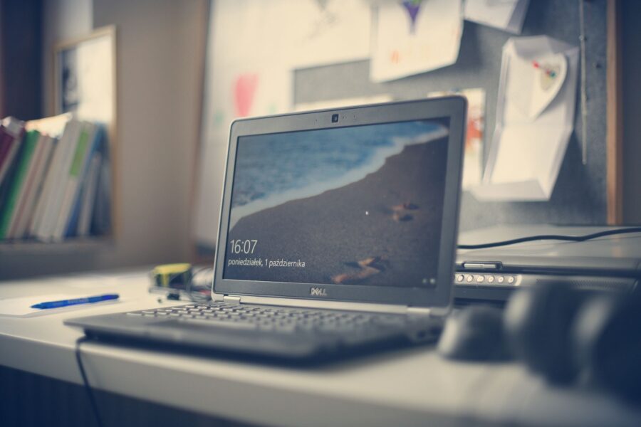 Windows laptop desk