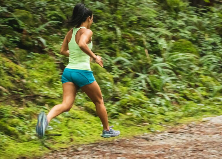 Woman running smartwatch